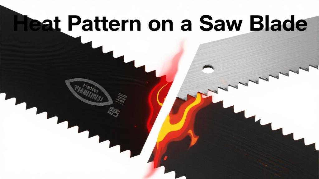 Damaged saw blade with visible wear and tear